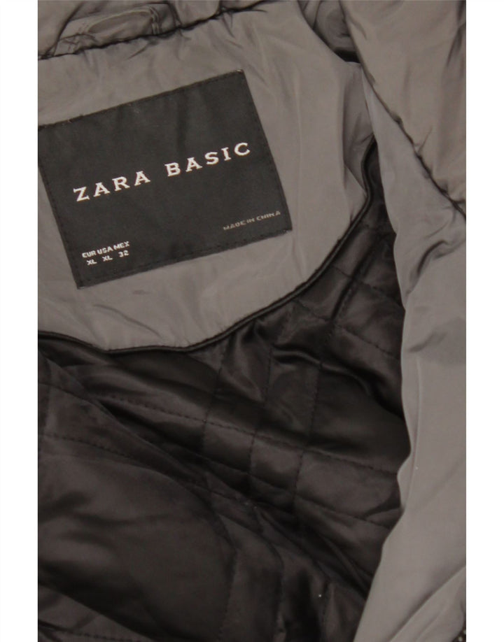 Женская стеганая куртка ZARA UK 18 XL Серая