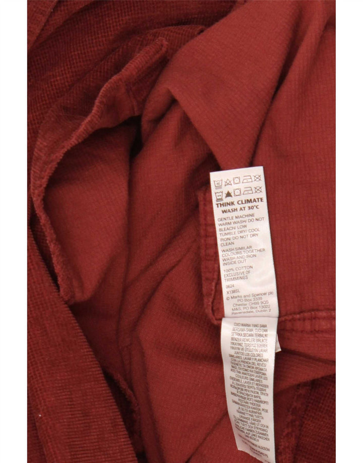 Мужская рубашка Marks & Spencer 2XL бордовый хлопок