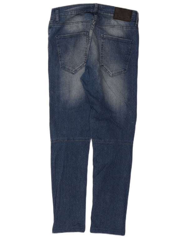 Мужские потертые узкие джинсы Zara EU 40 Medium W31 L28 Синие цветные блоки