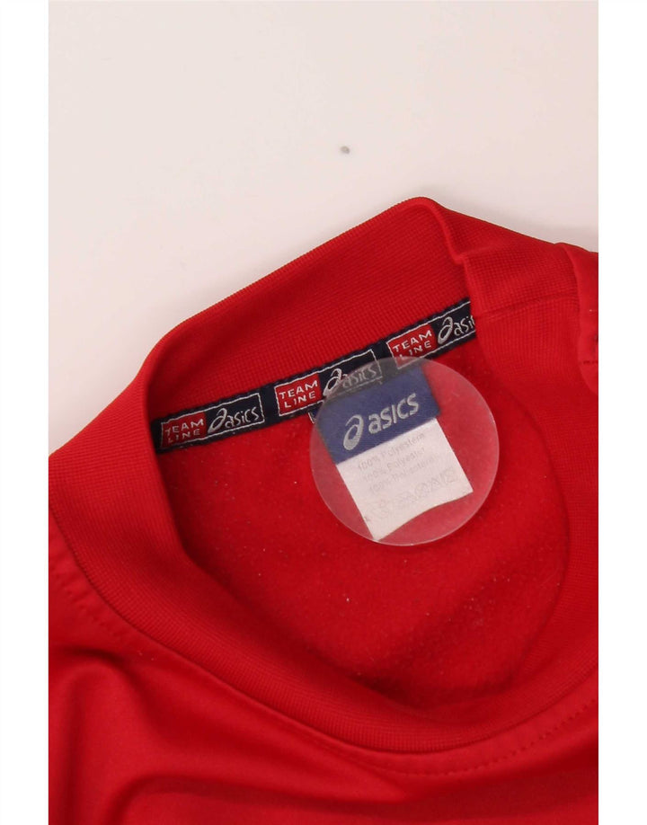 Мужской свитшот Asics Regular Fit, джемпер, средний красный, полиэстер, спортивный