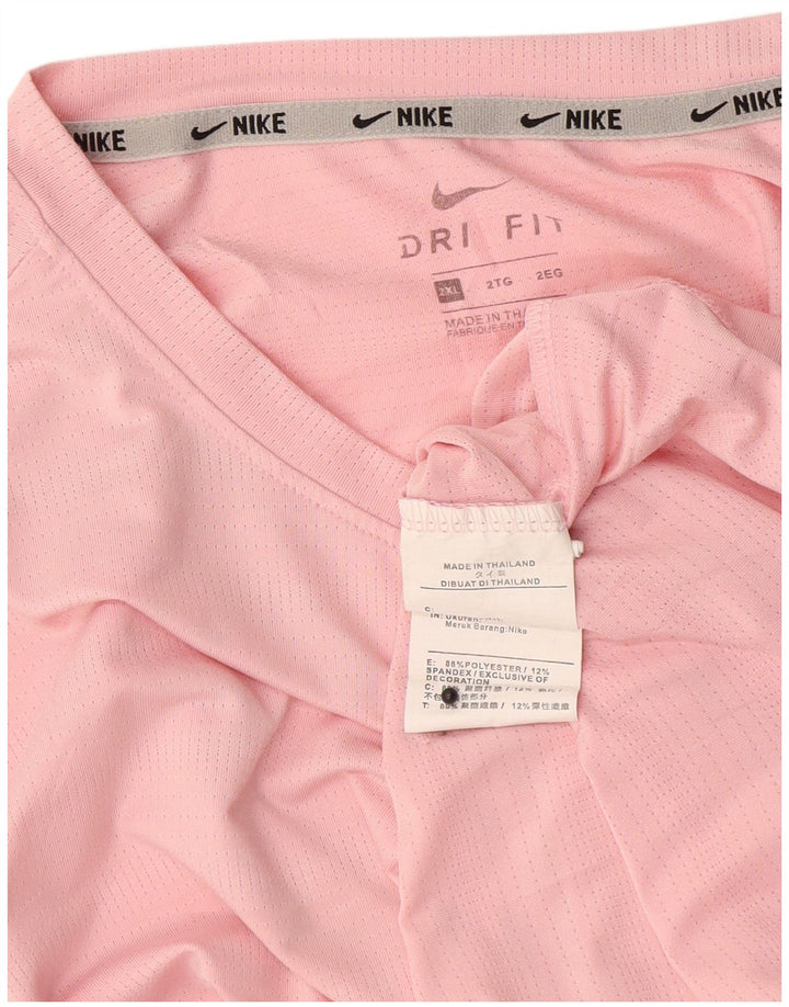 Мужская футболка Nike Dri Fit 2XL, розовый полиэстер
