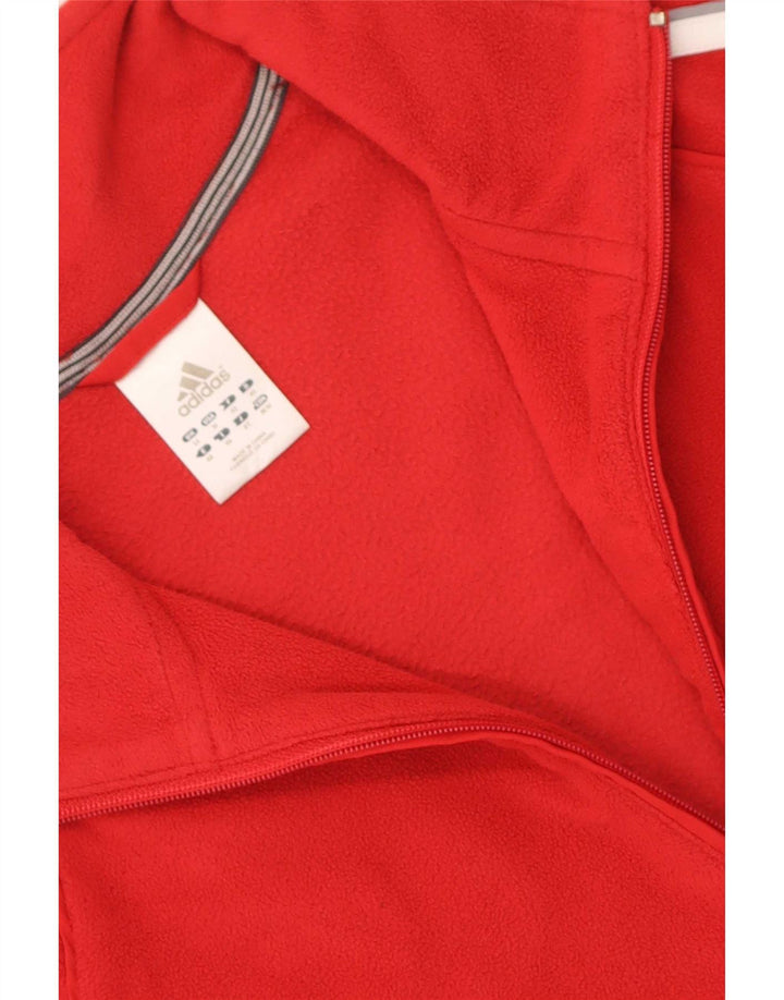 Женская флисовая куртка Adidas UK 14 средний красный