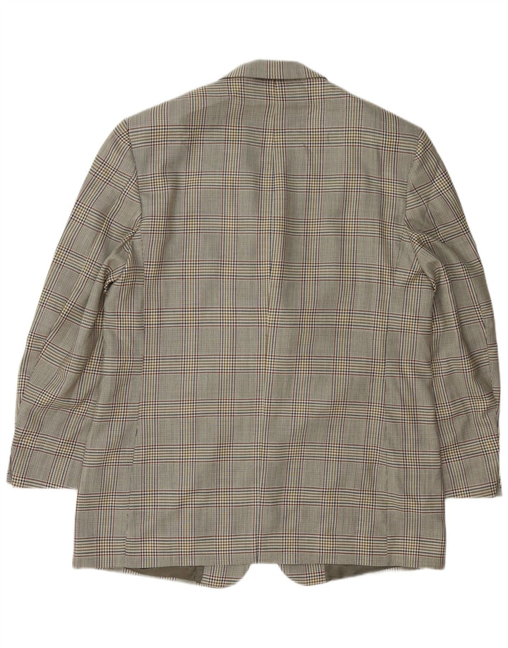 Мужской пиджак на 3 пуговицах Brooks Brothers IT 54 2XL серый шерстяной с узором "гусиные лапки"