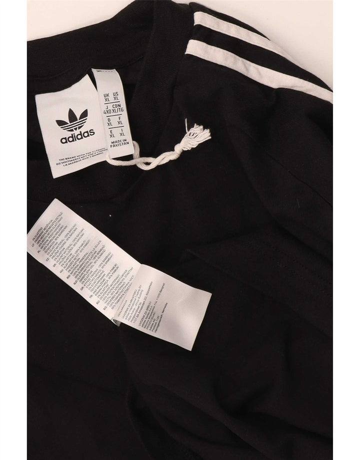 Мужской топ Adidas с длинным рукавом XL, черный хлопок