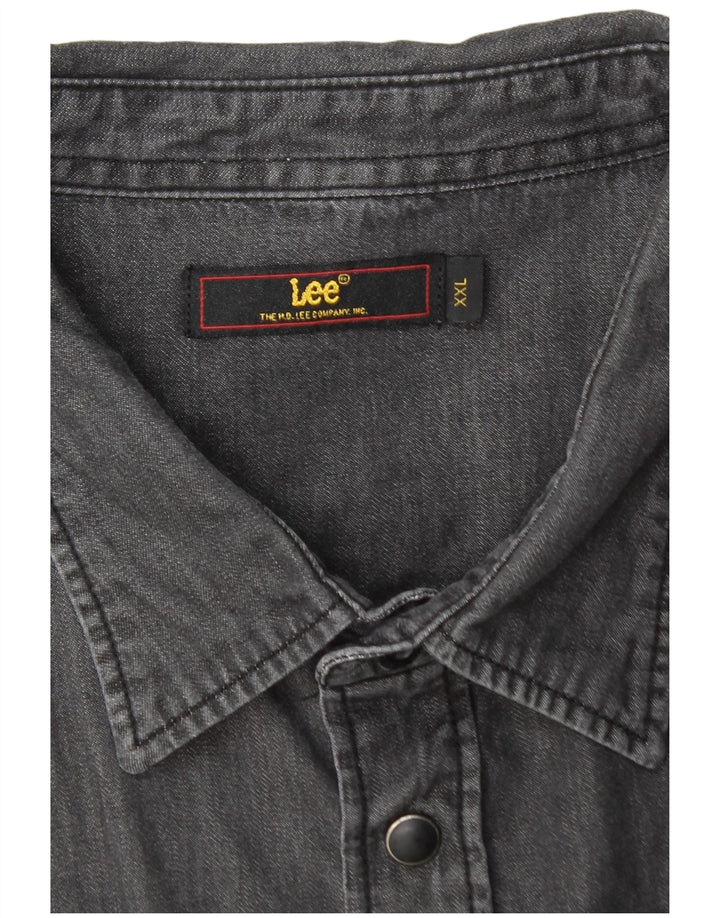 Мужская джинсовая рубашка LEE 2XL черная