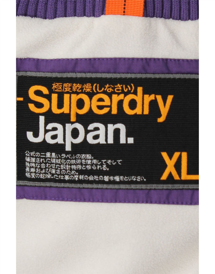 SUPERDRY Женская ветровка с капюшоном UK 18 XL Фиолетовый нейлон