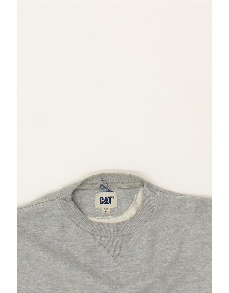 CATERPILLAR Mens Graphic Sweatshirt Jumper Medium Grey Cotton Vintage Caterpillar and Second-Hand Caterpillar from Messina Hembry 
