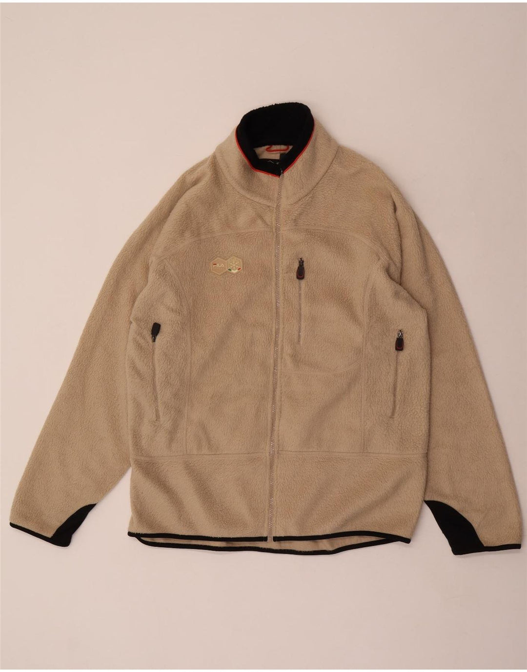 Мужская флисовая куртка Fila UK 44 2XL бежевый полиэстер