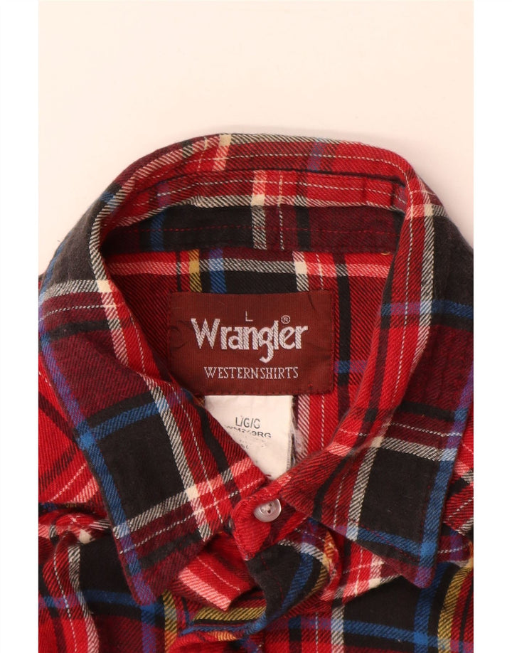 Мужская фланелевая рубашка Wrangler в стиле вестерн, большая красная клетка