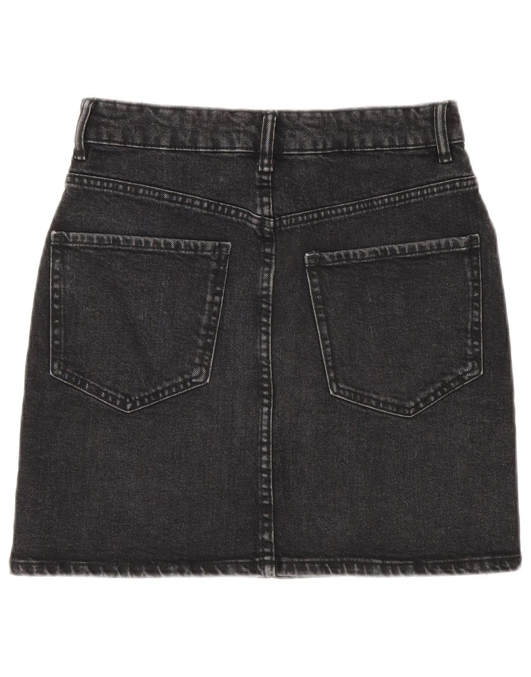 Женская мини-юбка джинсовая Zara, маленькая, W26, серая, хлопок