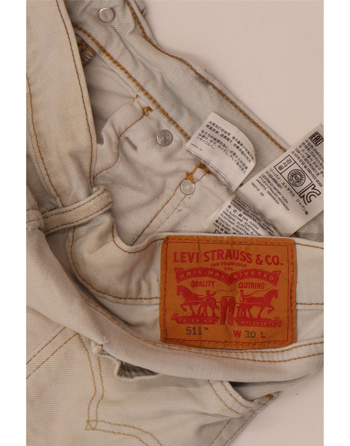 Мужские джинсовые шорты Levi's 511 W30, средний синий хлопок