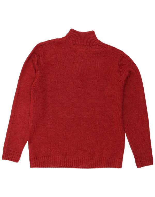 Мужской свитер с воротником на молнии Pierre Cardin XL, красный акрил