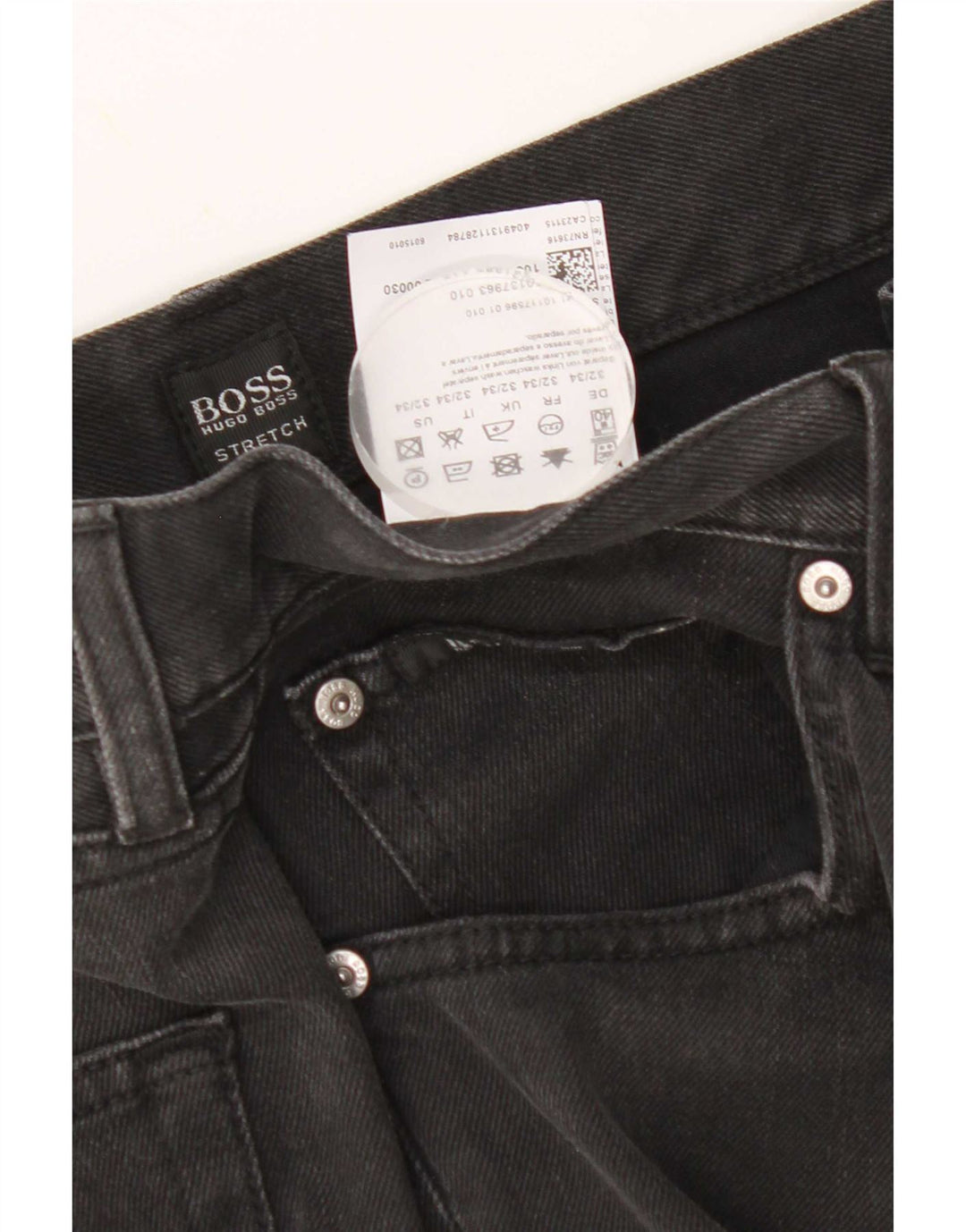 Мужские прямые джинсы Hugo Boss W32 L34, черный хлопок