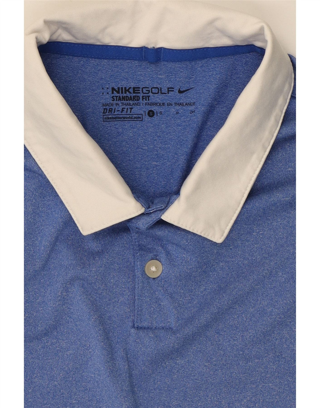 NIKE Mens Dri Fit Standard Fit Polo Shirt Small Blue Polyester Vintage Nike and Second-Hand Nike from Messina Hembry 