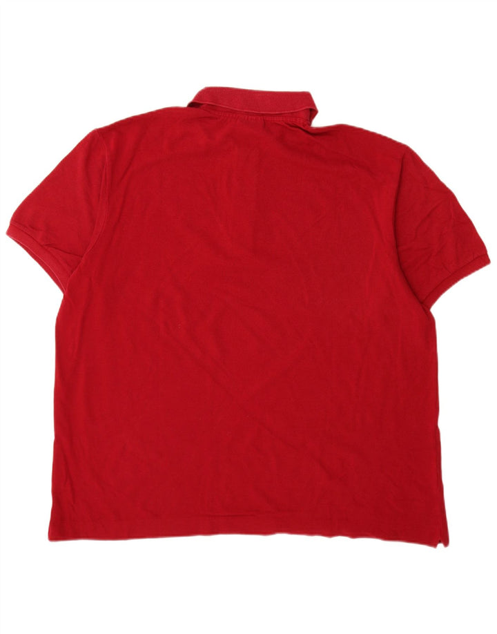 Мужская рубашка-поло Lacoste, размер 6 XL, красный хлопок