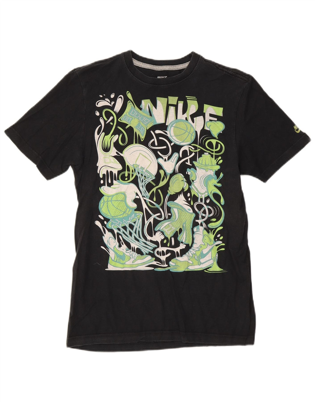 NIKE Mens Standard Fit Graphic T-Shirt Top Small Black