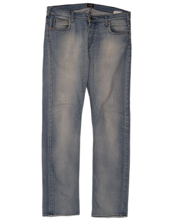 Мужские джинсы Lee Powell Slim W34 L34, синий хлопок