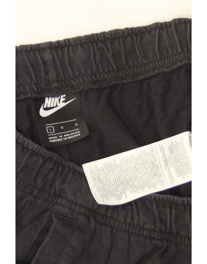Мужские спортивные шорты Nike, большие черные, хлопковые
