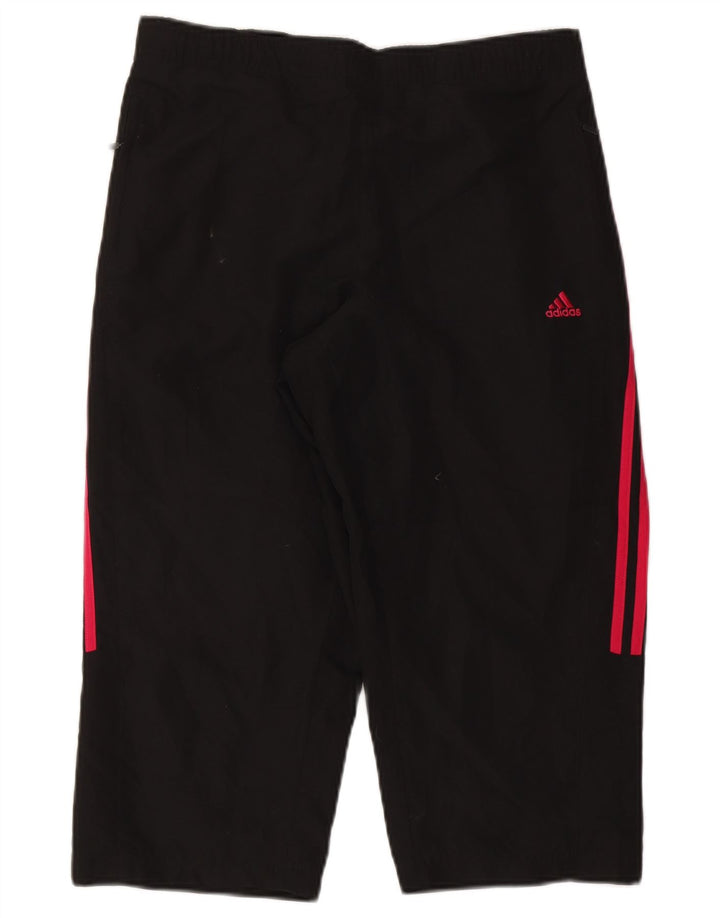 Женские спортивные брюки-капри Adidas UK 16, большой черный полиэстер