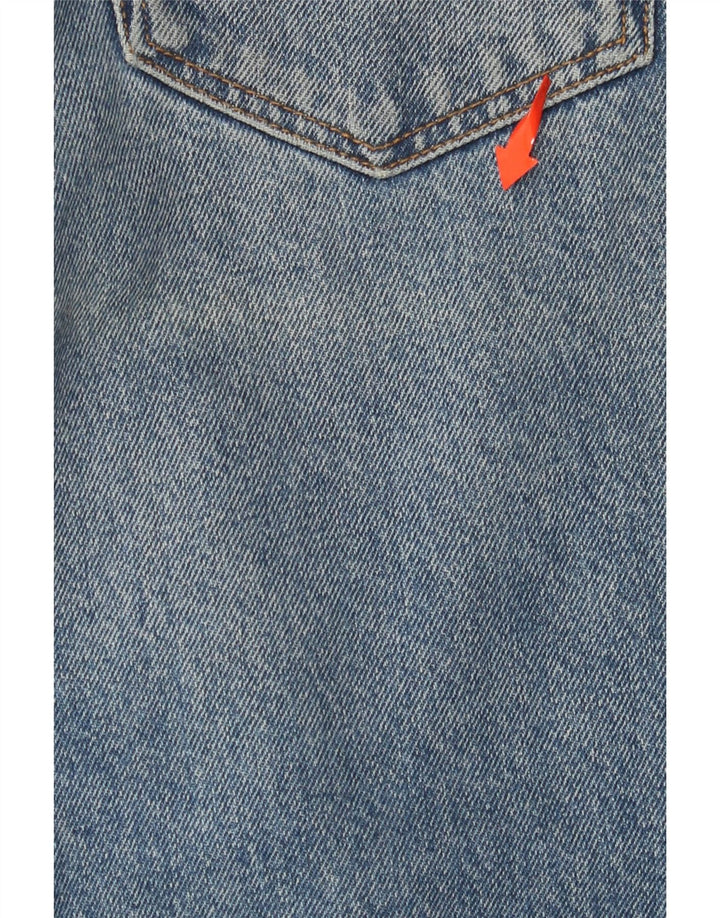 Женские укороченные широкие джинсы ZARA EU 40 Medium W30 L25 Синие