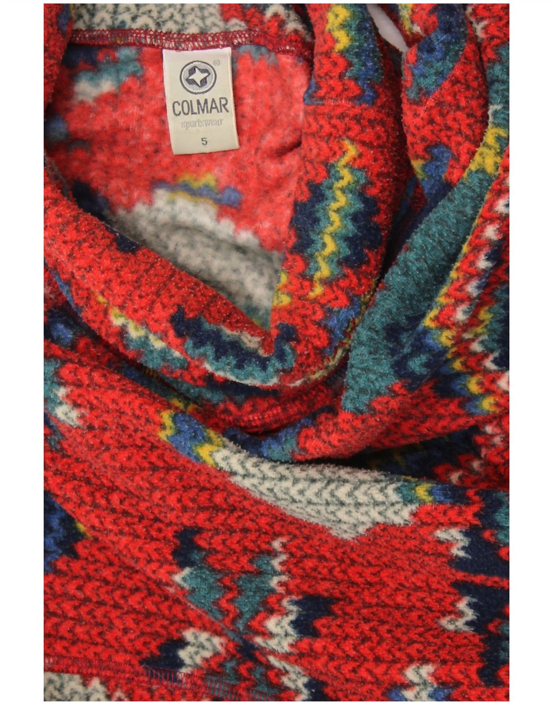 COLMAR Мужской флисовый джемпер с воротником-стойкой 2XL Красный Fair Isle