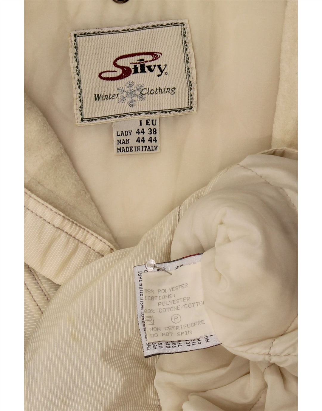 Женский анорак с капюшоном Silvy EU 38 Medium Off White Paisley