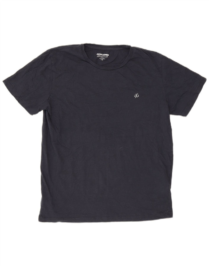 Мужская футболка Jack & Jones, большой темно-синий хлопок