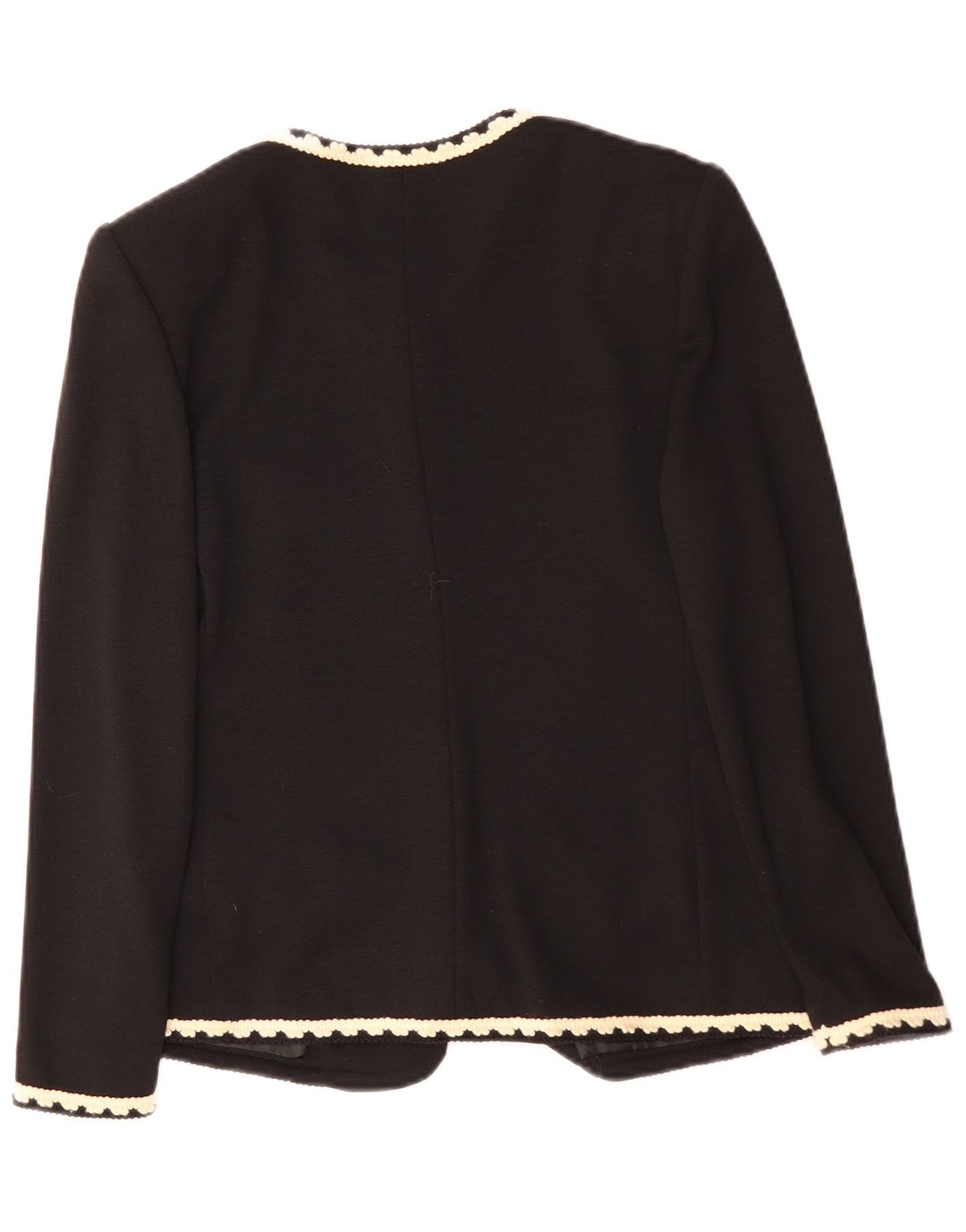 LUISA SPAGNOLI Женский пиджак на 5 пуговицах IT 44 Средний Черный Ацетат