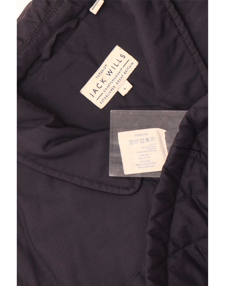 Мужская стеганая куртка Jack Wills UK 40, большая, темно-синяя, нейлон