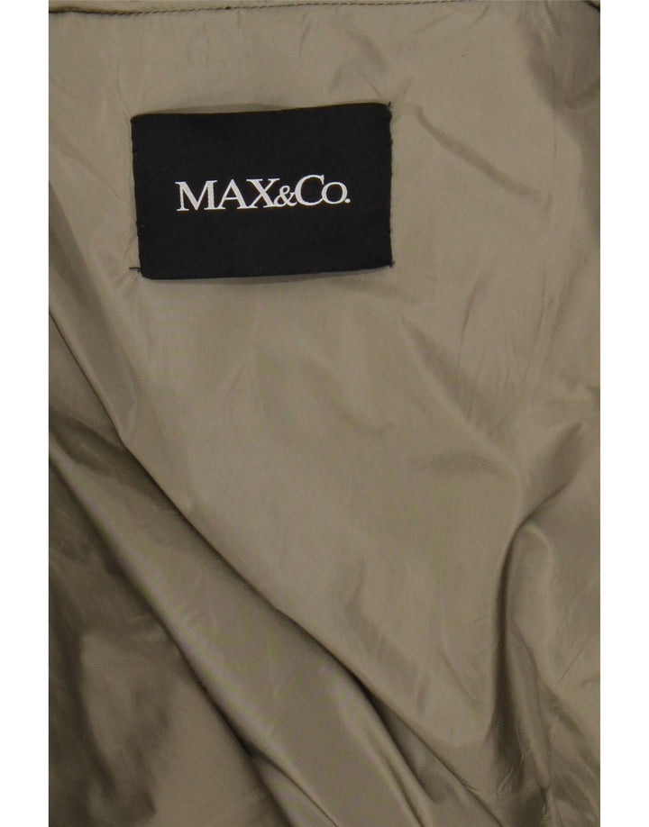 Женская стеганая куртка Max & Co. UK 12, средний хаки
