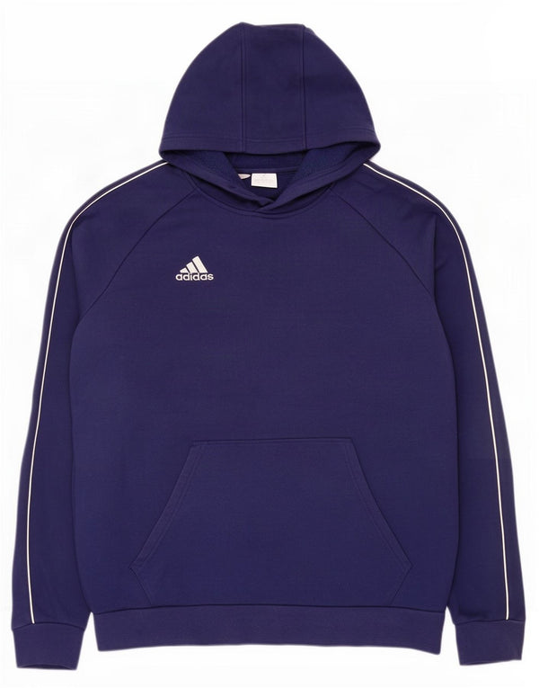 Мужской джемпер с капюшоном Adidas, большой темно-синий, хлопок