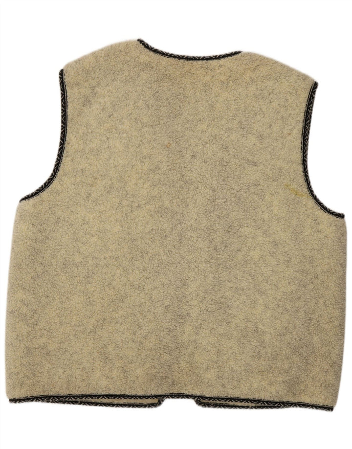 Мужской жилет из шерпы VINTAGE IT 52/54 XL, бежевый, новая шерсть