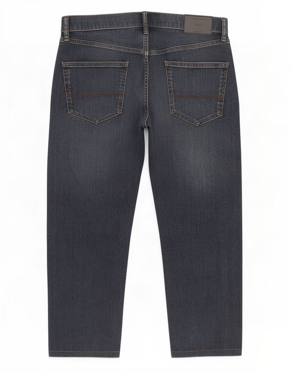 Marks & Spencer Mens High Waist Cropped Jeans W34 L23 Navy Blue Cotton