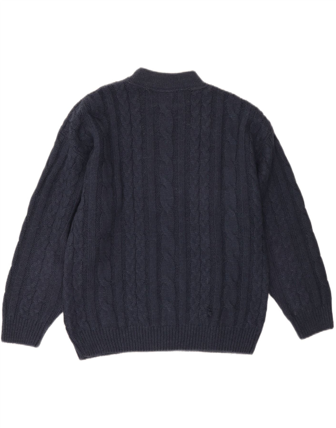 ВИНТАЖНЫЙ женский джемпер с круглым вырезом, Великобритания 18 XL, темно-синий акрил