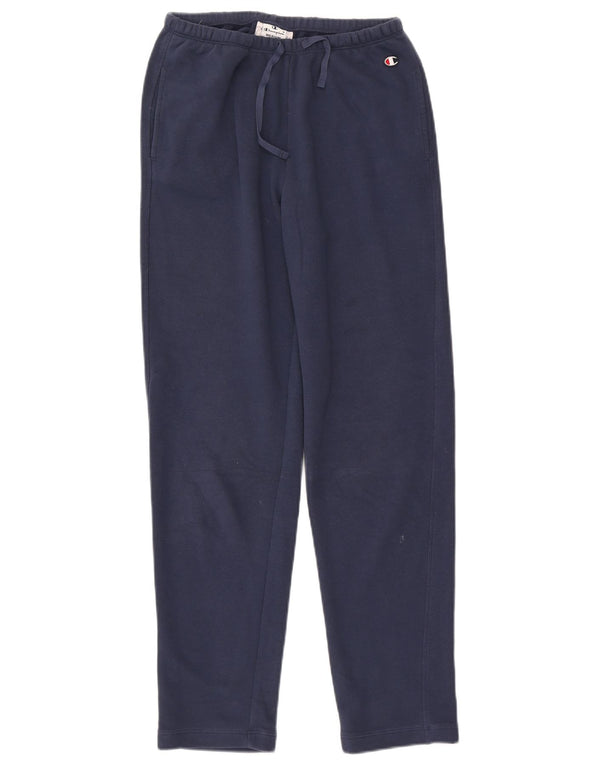 Champion Womens Tracksuit Trousers UK 14 Medium  Navy Blue Cotton