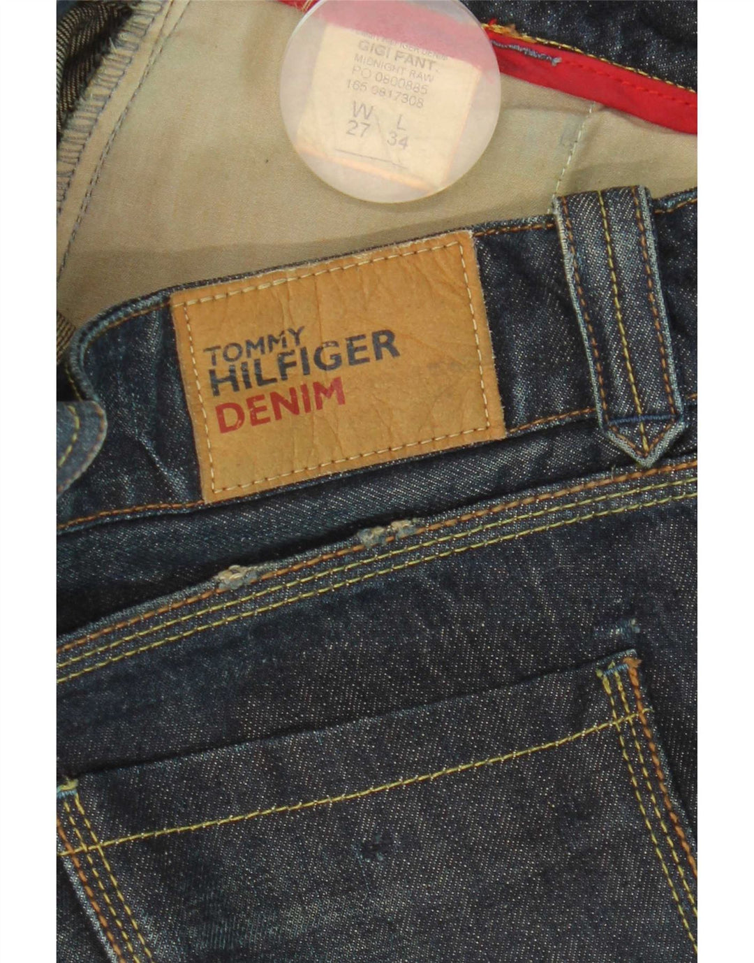 Женские прямые джинсы Tommy Hilfiger W27 L34 синие, хлопок