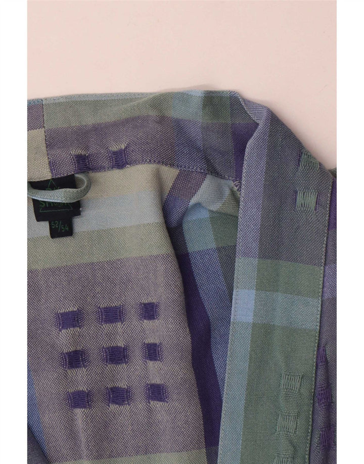 Винтажный женский пиджак с рукавом 3/4 IT 52/54 2XL в разноцветную клетку