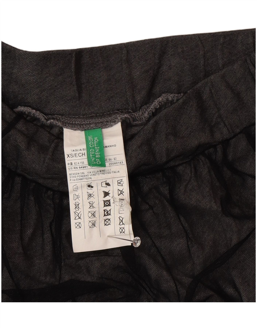 Женская макси-юбка Benetton XS W25 серая, полиамид