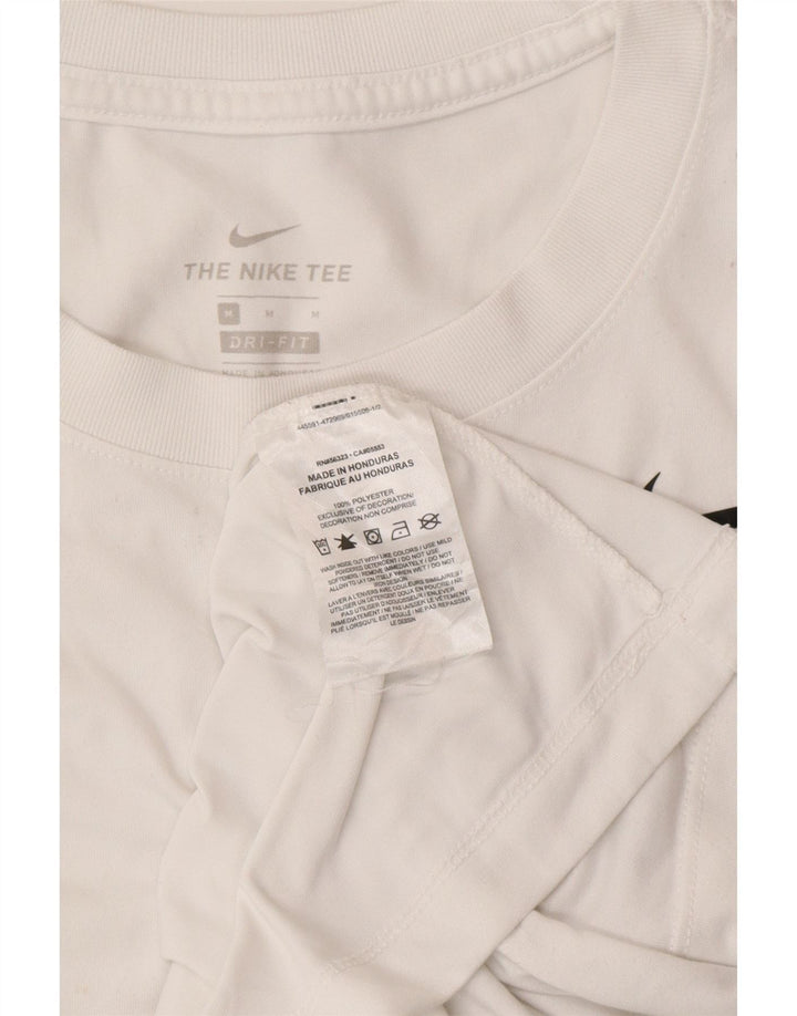 Женская футболка NIKE Dri Fit Top UK 14, средний белый полиэстер