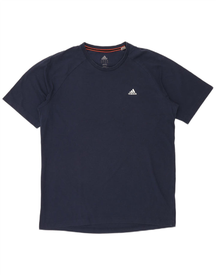 Мужская футболка ADIDAS Climalite, большая, темно-синяя