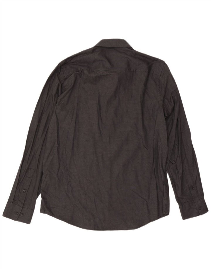 Мужская рубашка стандартного кроя Calvin Klein, большая черная хлопковая полоска