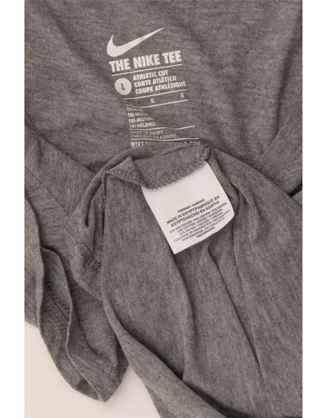Женская футболка спортивного кроя NIKE с рисунком, топ UK 14, большой серый полиэстер