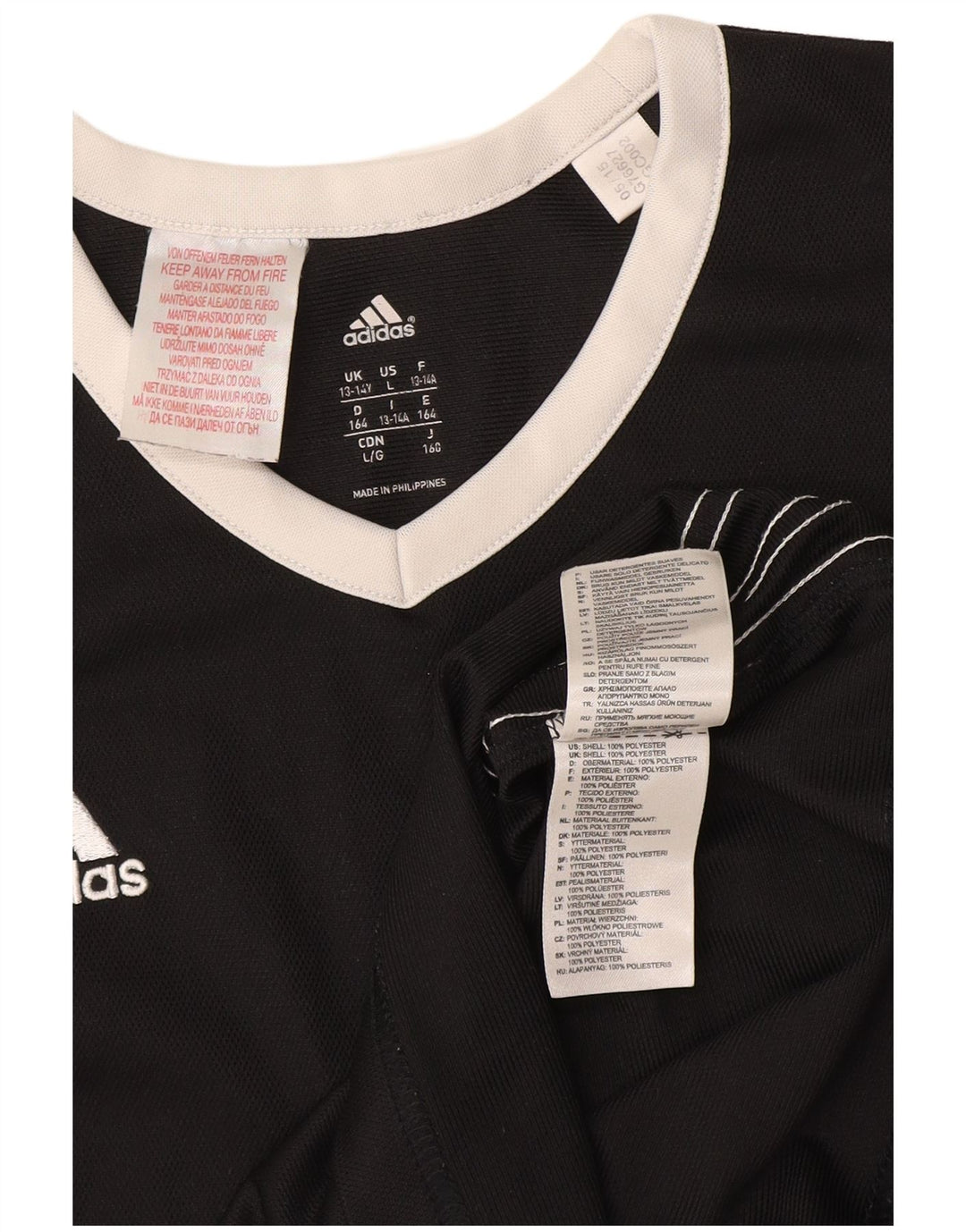 Майка Adidas для девочек 13-14 лет, черный полиэстер
