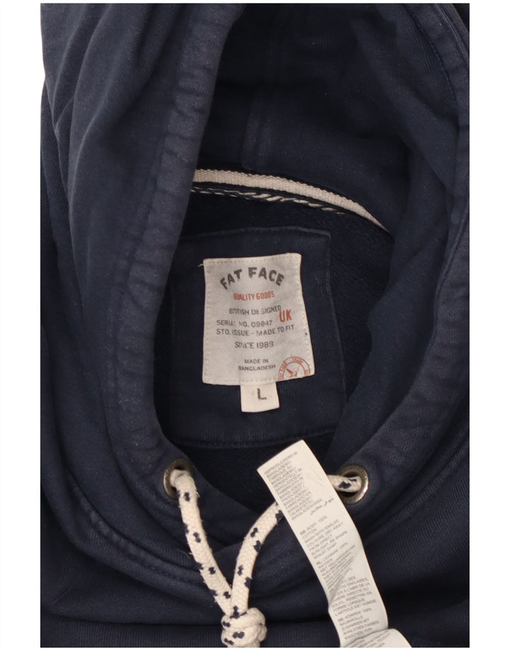 Мужской джемпер с капюшоном Fat Face, большой размер, темно-синий, хлопок