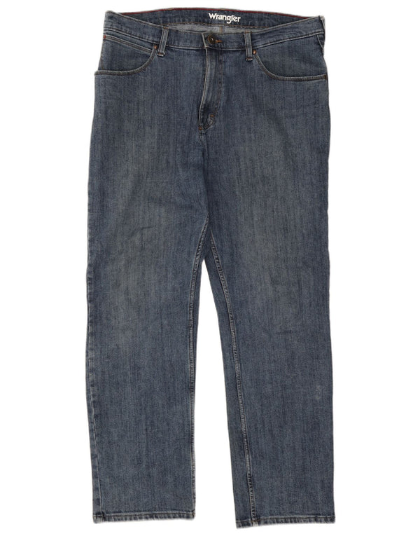 Мужские прямые джинсы Wrangler W36 L30 синие, хлопок