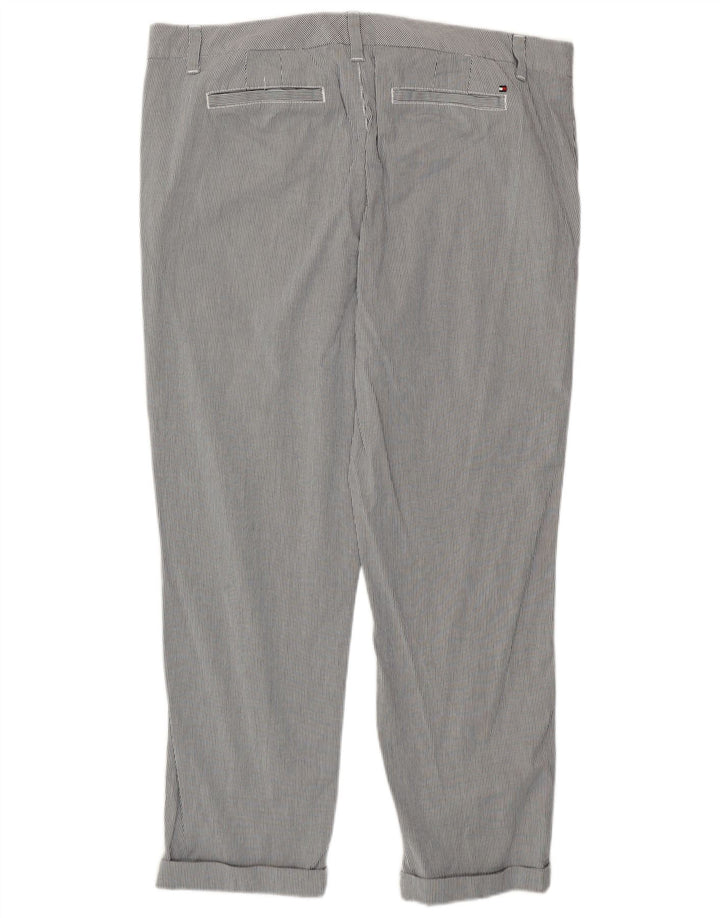 Женские укороченные брюки Tommy Hilfiger США 14 XL W38 L26 Серые в полоску