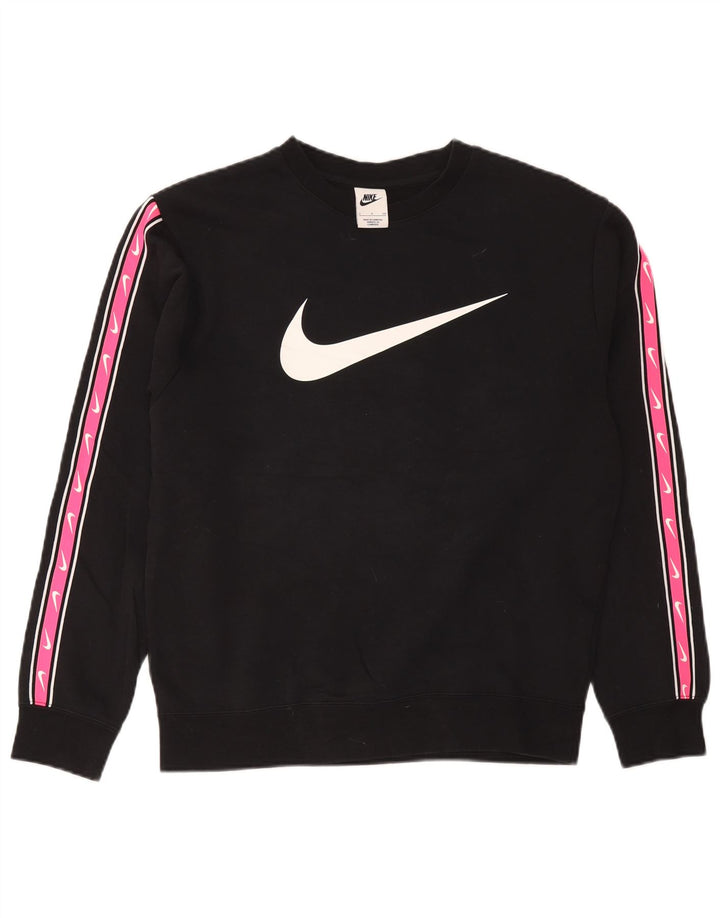 Женский свитер с рисунком Nike UK 10, маленький черный цветной блок
