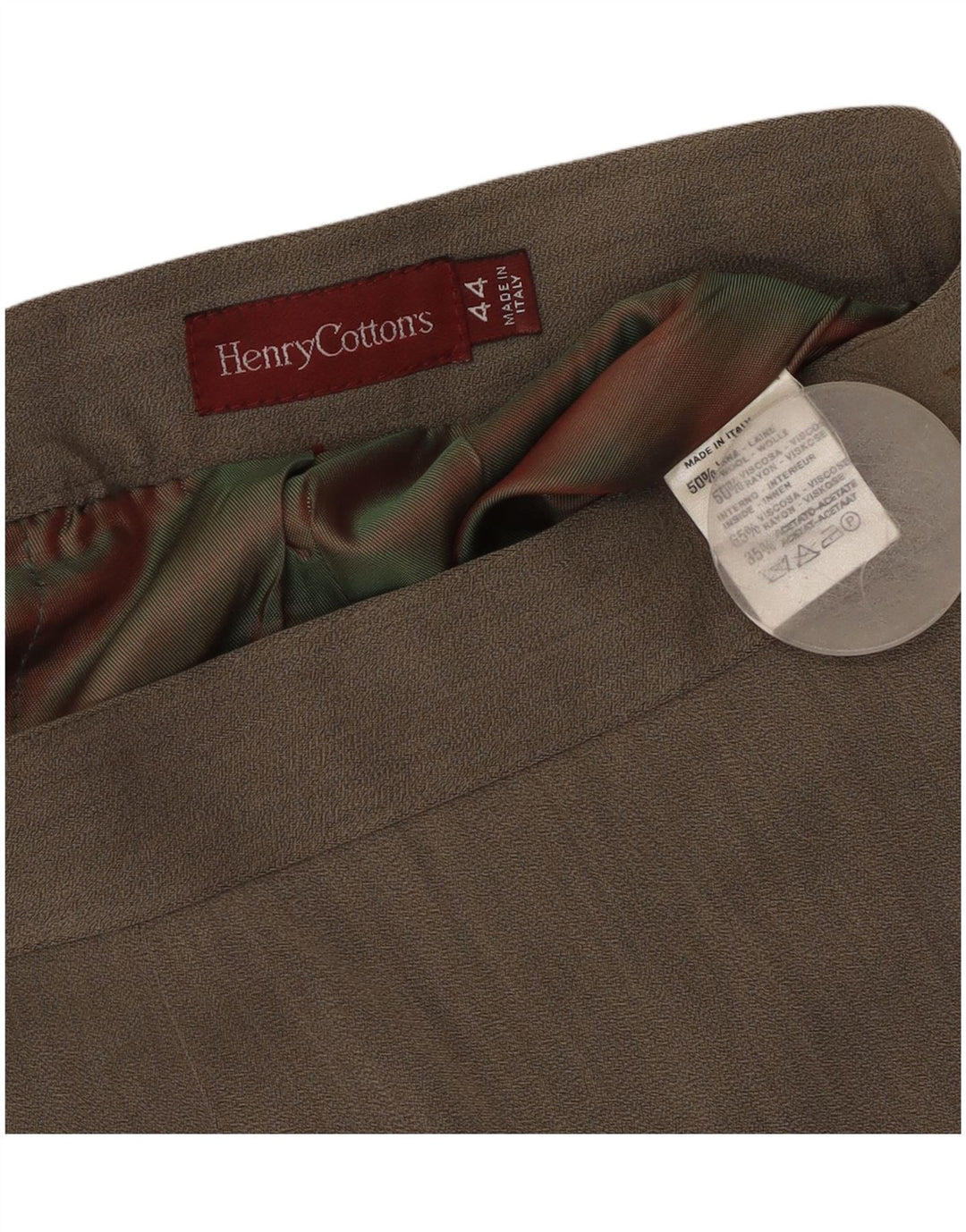 HENRY COTTONS Женская юбка-карандаш IT 44 Medium W28 Серая шерсть