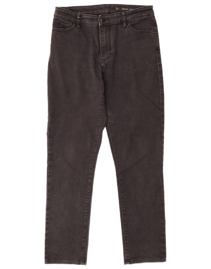 Женские узкие джинсы Armani Jeans W30 L28, черный хлопок