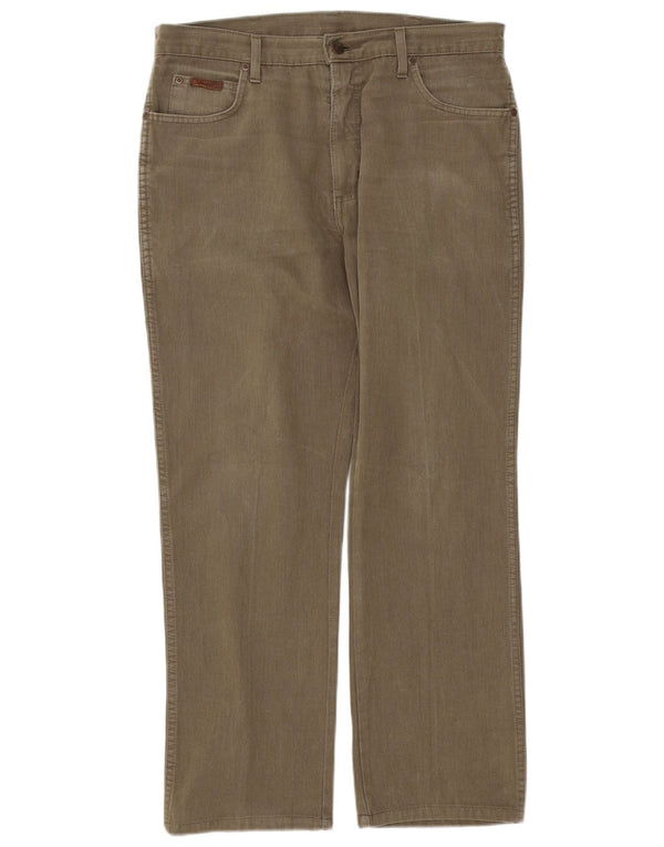 Мужские прямые повседневные брюки Wrangler Texas W34 L30, хлопок цвета хаки
